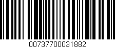 Código de barras (EAN, GTIN, SKU, ISBN): '00737700031882'