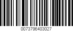 Código de barras (EAN, GTIN, SKU, ISBN): '0073796403027'