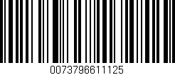 Código de barras (EAN, GTIN, SKU, ISBN): '0073796611125'