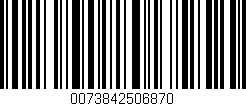Código de barras (EAN, GTIN, SKU, ISBN): '0073842506870'