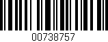 Código de barras (EAN, GTIN, SKU, ISBN): '00738757'
