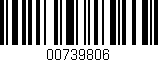 Código de barras (EAN, GTIN, SKU, ISBN): '00739806'