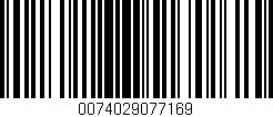 Código de barras (EAN, GTIN, SKU, ISBN): '0074029077169'