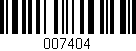 Código de barras (EAN, GTIN, SKU, ISBN): '007404'