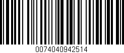 Código de barras (EAN, GTIN, SKU, ISBN): '0074040942514'