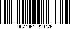 Código de barras (EAN, GTIN, SKU, ISBN): '00740617220476'