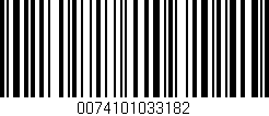 Código de barras (EAN, GTIN, SKU, ISBN): '0074101033182'
