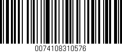 Código de barras (EAN, GTIN, SKU, ISBN): '0074108310576'