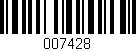 Código de barras (EAN, GTIN, SKU, ISBN): '007428'