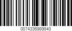 Código de barras (EAN, GTIN, SKU, ISBN): '0074336989940'