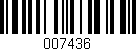 Código de barras (EAN, GTIN, SKU, ISBN): '007436'