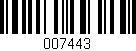 Código de barras (EAN, GTIN, SKU, ISBN): '007443'