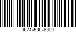 Código de barras (EAN, GTIN, SKU, ISBN): '0074453046809'