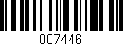 Código de barras (EAN, GTIN, SKU, ISBN): '007446'