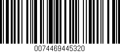 Código de barras (EAN, GTIN, SKU, ISBN): '0074469445320'
