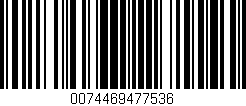 Código de barras (EAN, GTIN, SKU, ISBN): '0074469477536'