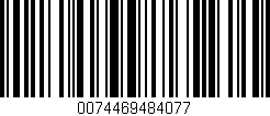 Código de barras (EAN, GTIN, SKU, ISBN): '0074469484077'