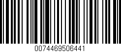 Código de barras (EAN, GTIN, SKU, ISBN): '0074469506441'