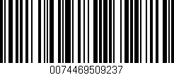 Código de barras (EAN, GTIN, SKU, ISBN): '0074469509237'
