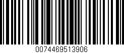 Código de barras (EAN, GTIN, SKU, ISBN): '0074469513906'
