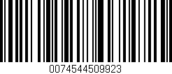 Código de barras (EAN, GTIN, SKU, ISBN): '0074544509923'