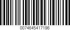 Código de barras (EAN, GTIN, SKU, ISBN): '0074645417196'