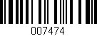 Código de barras (EAN, GTIN, SKU, ISBN): '007474'