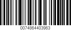 Código de barras (EAN, GTIN, SKU, ISBN): '0074864403963'