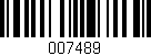 Código de barras (EAN, GTIN, SKU, ISBN): '007489'