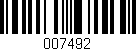 Código de barras (EAN, GTIN, SKU, ISBN): '007492'