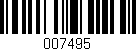 Código de barras (EAN, GTIN, SKU, ISBN): '007495'