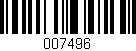 Código de barras (EAN, GTIN, SKU, ISBN): '007496'