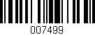 Código de barras (EAN, GTIN, SKU, ISBN): '007499'