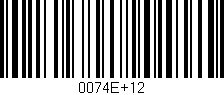 Código de barras (EAN, GTIN, SKU, ISBN): '0074E+12'