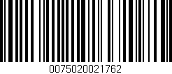 Código de barras (EAN, GTIN, SKU, ISBN): '0075020021762'