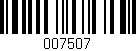 Código de barras (EAN, GTIN, SKU, ISBN): '007507'