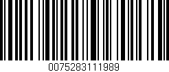 Código de barras (EAN, GTIN, SKU, ISBN): '0075283111989'