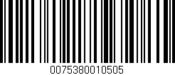 Código de barras (EAN, GTIN, SKU, ISBN): '0075380010505'
