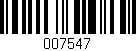 Código de barras (EAN, GTIN, SKU, ISBN): '007547'