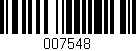 Código de barras (EAN, GTIN, SKU, ISBN): '007548'