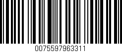 Código de barras (EAN, GTIN, SKU, ISBN): '0075597963311'