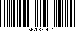 Código de barras (EAN, GTIN, SKU, ISBN): '0075678669477'