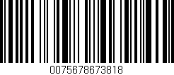 Código de barras (EAN, GTIN, SKU, ISBN): '0075678673818'