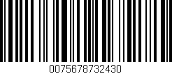 Código de barras (EAN, GTIN, SKU, ISBN): '0075678732430'