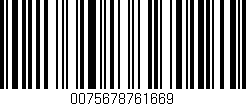 Código de barras (EAN, GTIN, SKU, ISBN): '0075678761669'