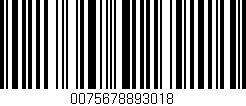 Código de barras (EAN, GTIN, SKU, ISBN): '0075678893018'