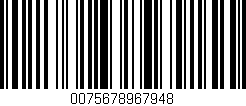 Código de barras (EAN, GTIN, SKU, ISBN): '0075678967948'