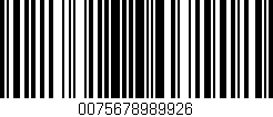 Código de barras (EAN, GTIN, SKU, ISBN): '0075678989926'