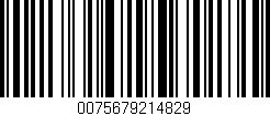 Código de barras (EAN, GTIN, SKU, ISBN): '0075679214829'
