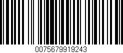 Código de barras (EAN, GTIN, SKU, ISBN): '0075679919243'